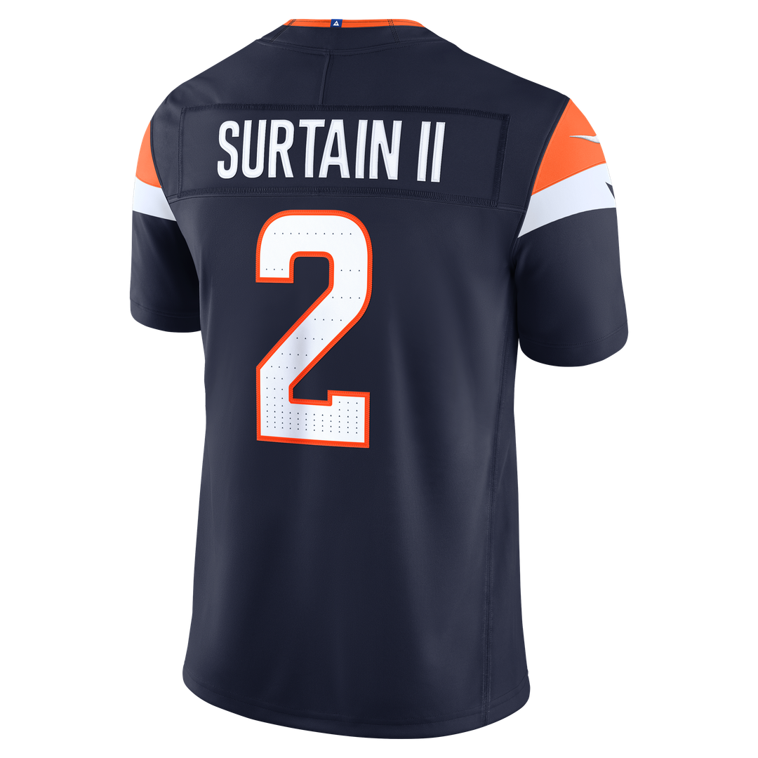 Denver Broncos Pat Surtain II Nike Navy Alternate Vapor F.U.S.E. Stitched Limited Jersey