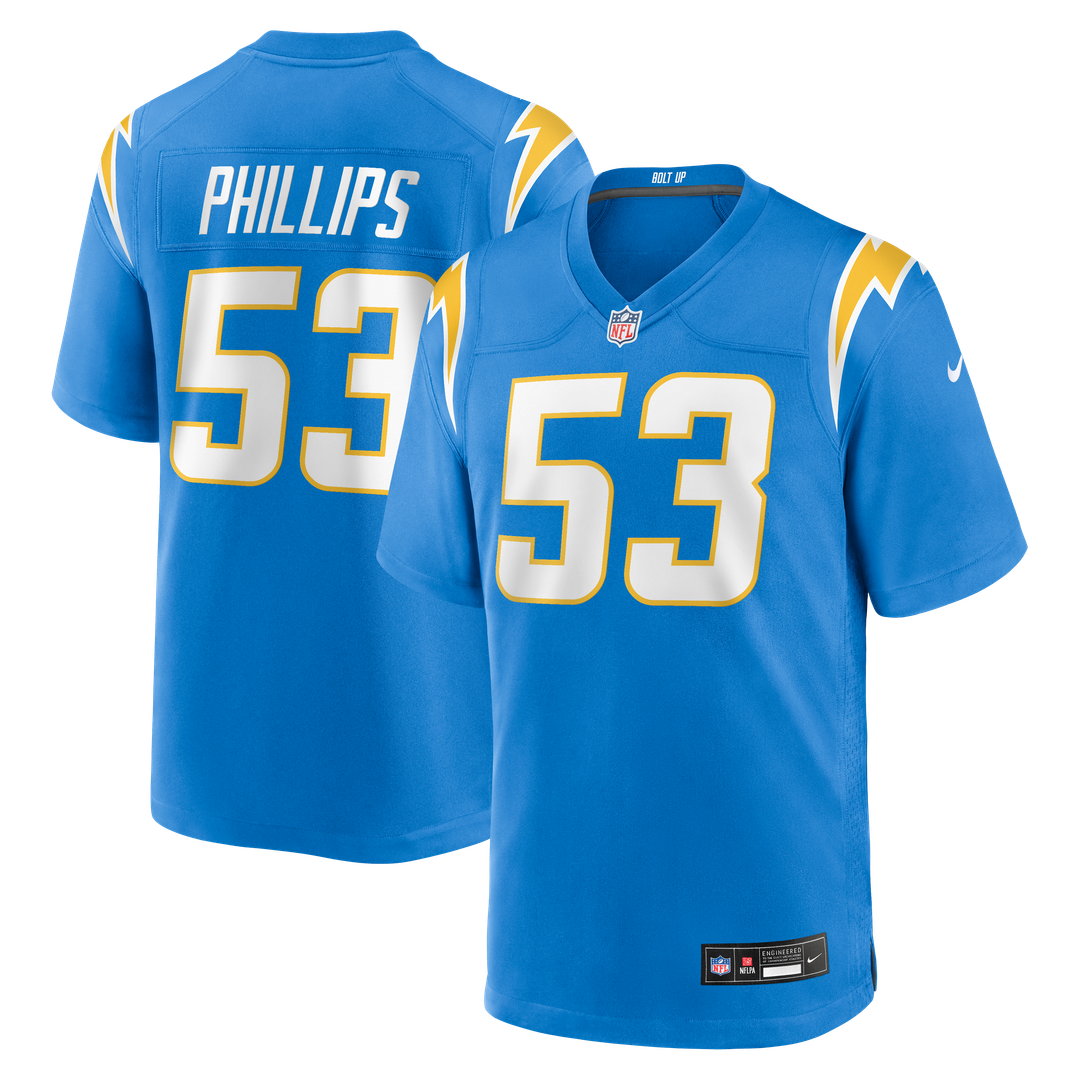 Los Angeles Chargers Del'Shawn Phillips Nike Powder Blue Team Game Jersey