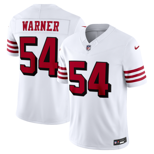 San Francisco 49ers Fred Warner Nike White Alternate Vapor F.U.S.E. Stitched Limited Jersey