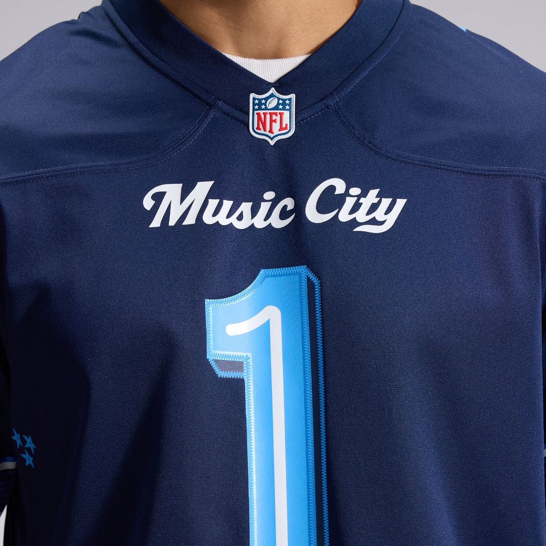Tennessee Titans Cameron Ward Nike Navy 2026 Rivalries Collection Game Jersey