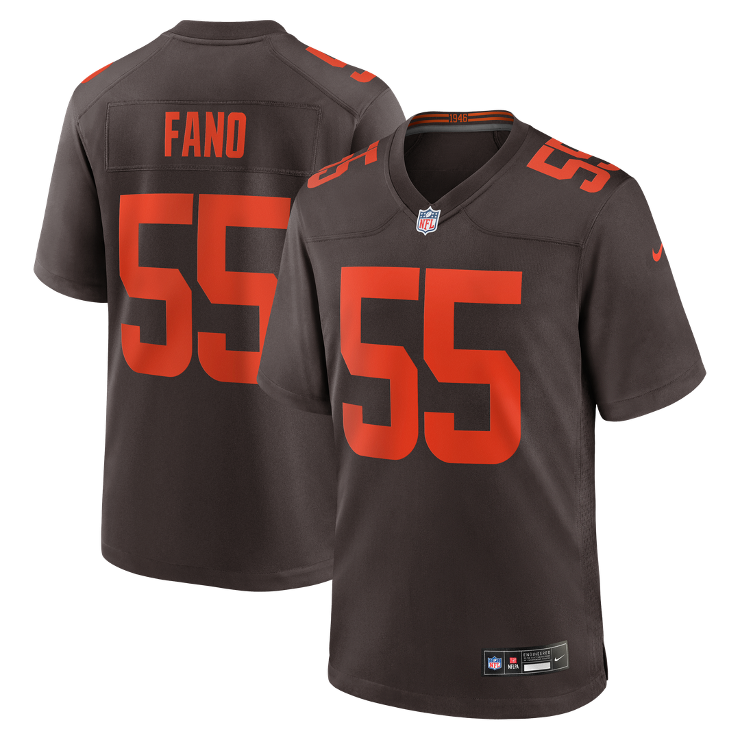Cleveland Browns Spencer Fano Nike Brown Alternate Game Jersey