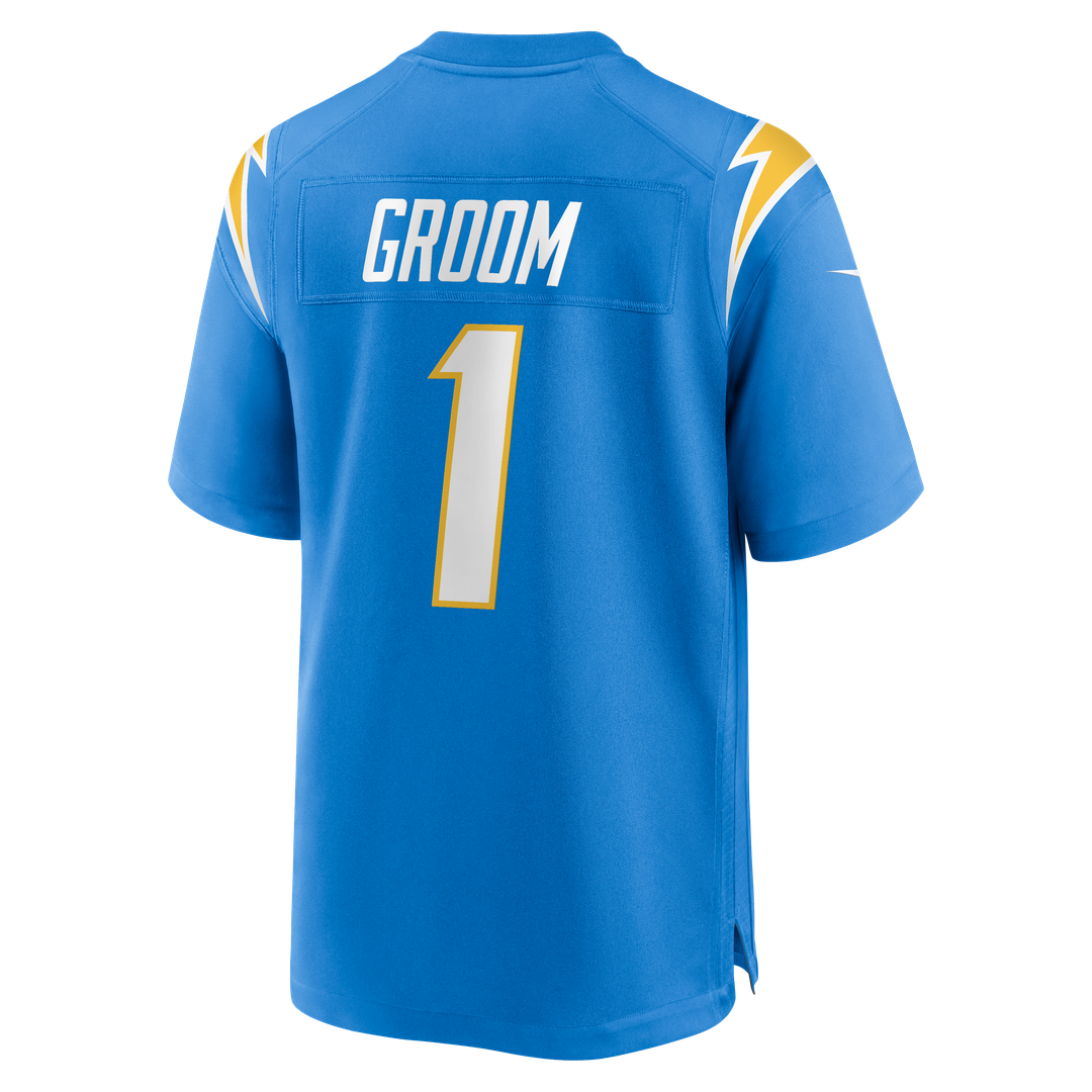 Los Angeles Chargers Number 1 Groom Nike Powder Blue Game Jersey