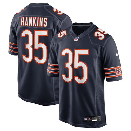 Chicago Bears Deion Hankins Nike Navy Team Game Jersey