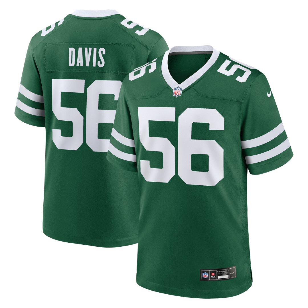 New York Jets Demario Davis Nike Legacy Green Team Game Jersey