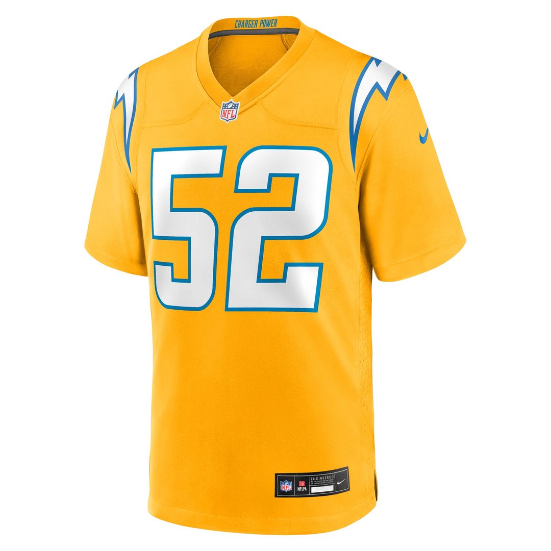 Los Angeles Chargers Khalil Mack Nike Navy Alternate Super Chargers Game Player Jersey