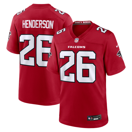 Atlanta Falcons CJ Henderson Nike Red Team Game Jersey