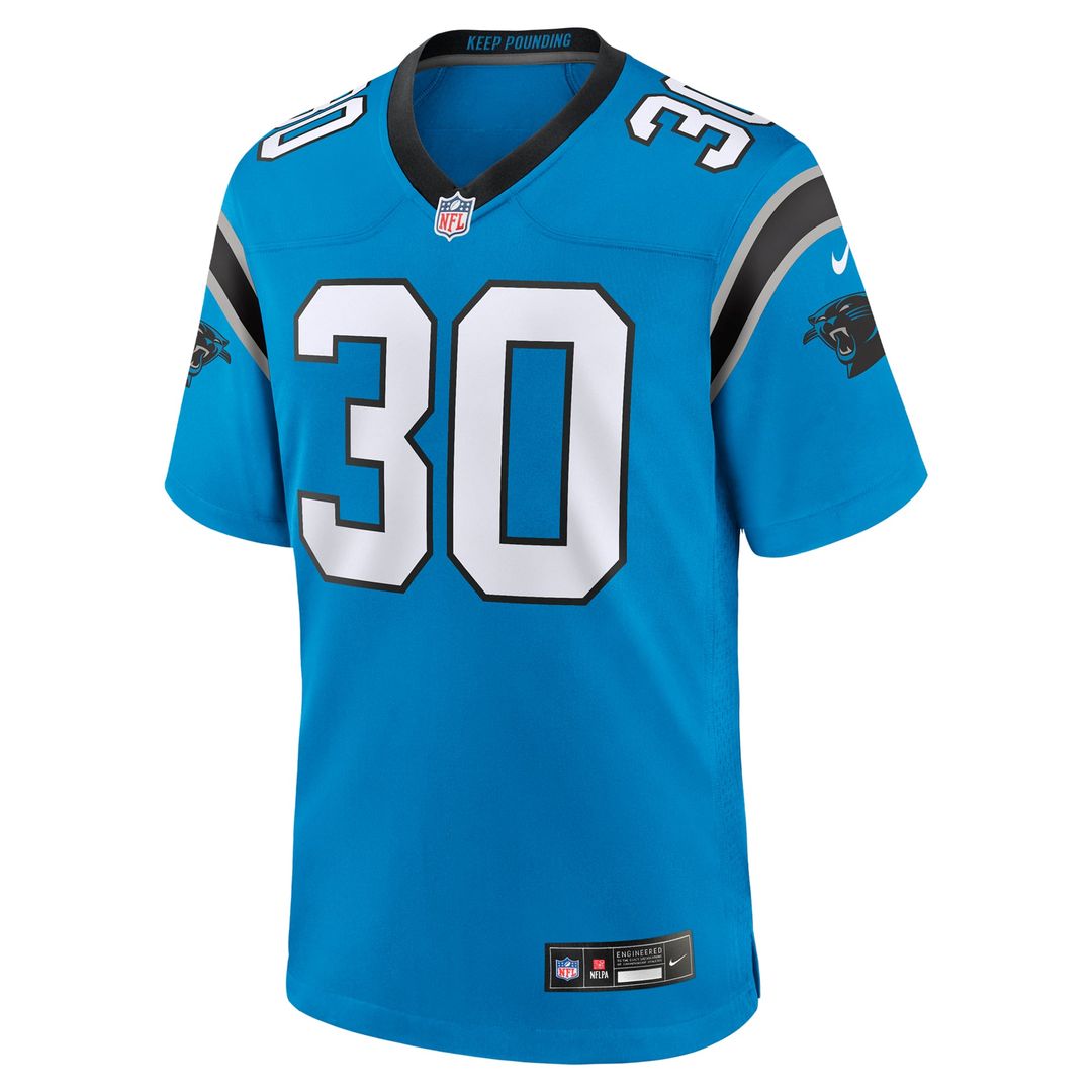 Carolina Panthers Chuba Hubbard Nike Black Team Game Jersey