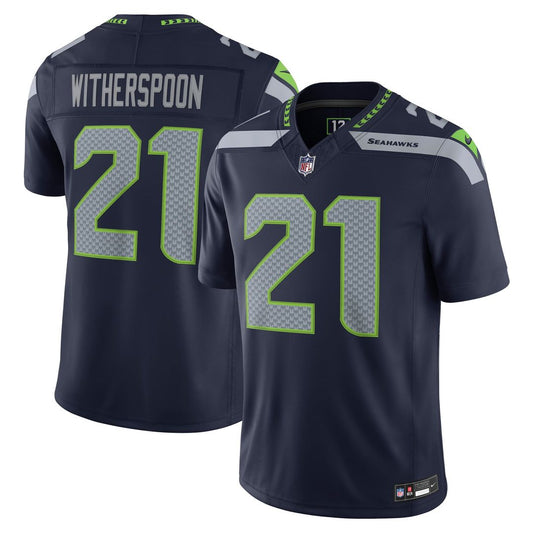 Seattle Seahawks Devon Witherspoon Nike College Navy Team Vapor F.U.S.E. Stitched Limited Jersey