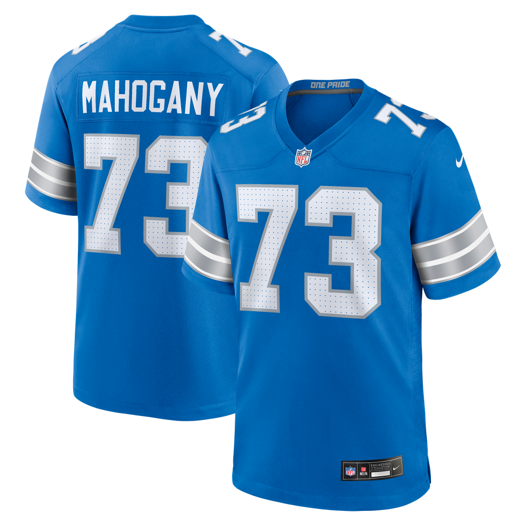 Detroit Lions Christian Mahogany Nike Blue Team Game Jersey