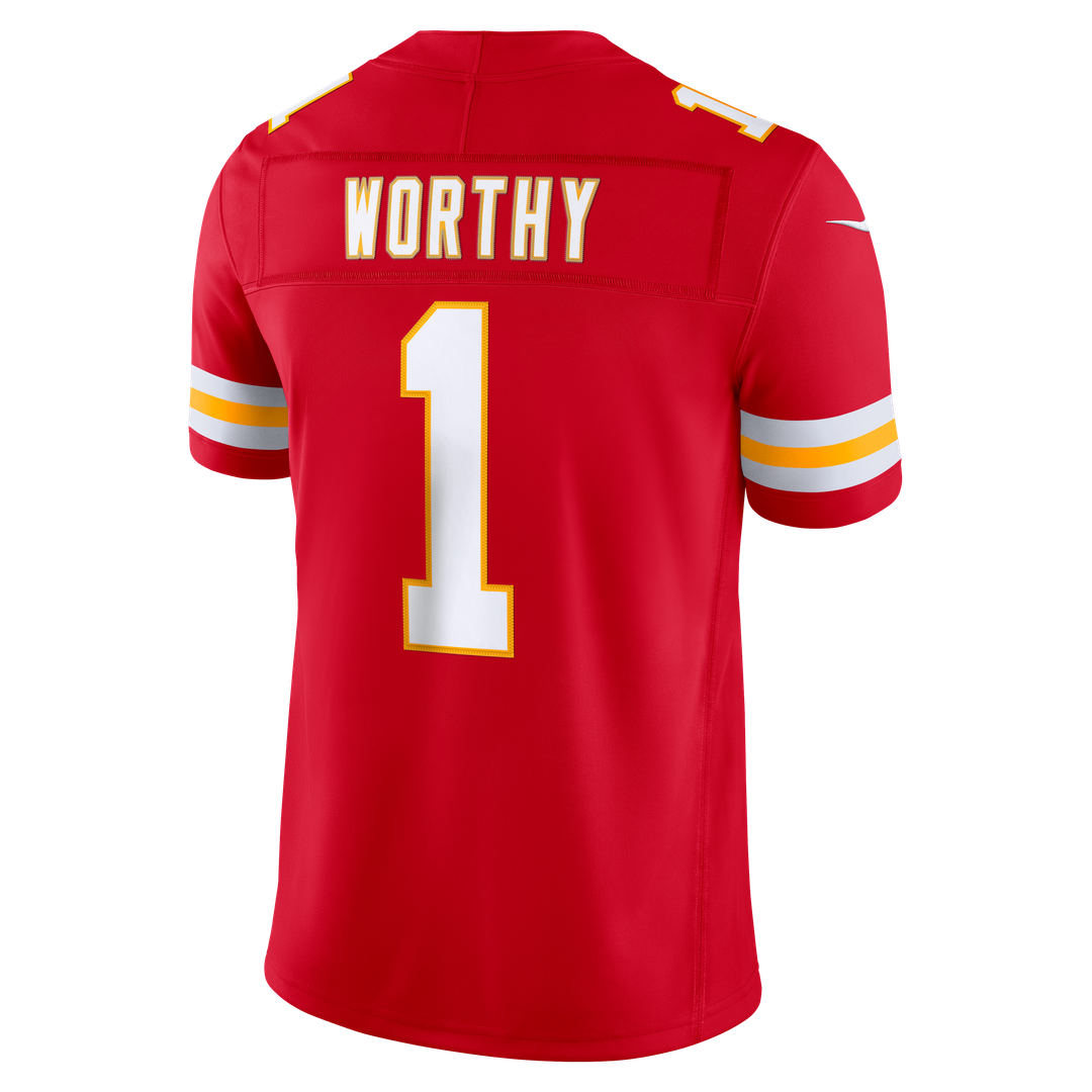 Kansas City Chiefs Xavier Worthy Nike Red Team Vapor F.U.S.E. Stitched Limited Jersey