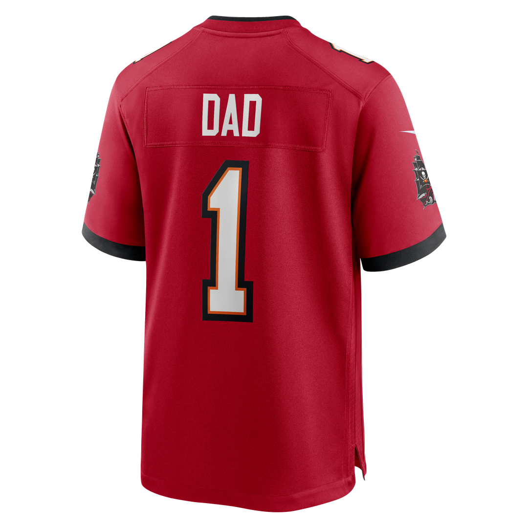 Tampa Bay Buccaneers Number 1 Dad Nike Red Game Jersey