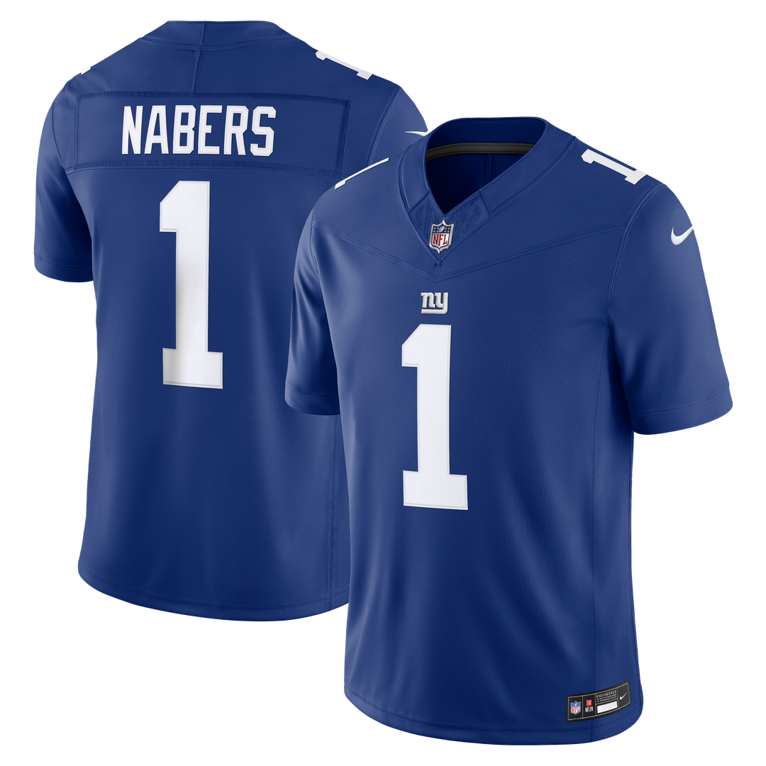 New York Giants Malik Nabers Nike Royal Team Vapor F.U.S.E. Stitched Limited Jersey