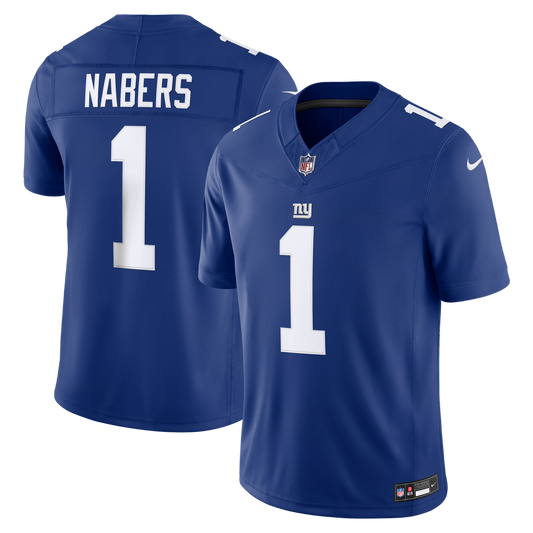 New York Giants Malik Nabers Nike Royal Team Vapor F.U.S.E. Stitched Limited Jersey