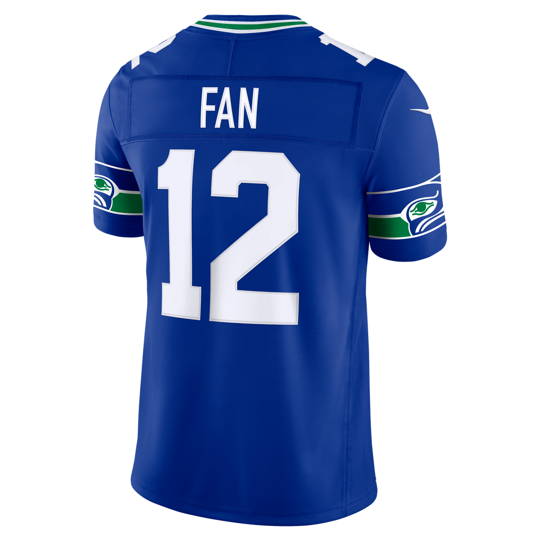 Seattle Seahawks 12s Nike Royal Alternate Vapor F.U.S.E. Stitched Limited Jersey