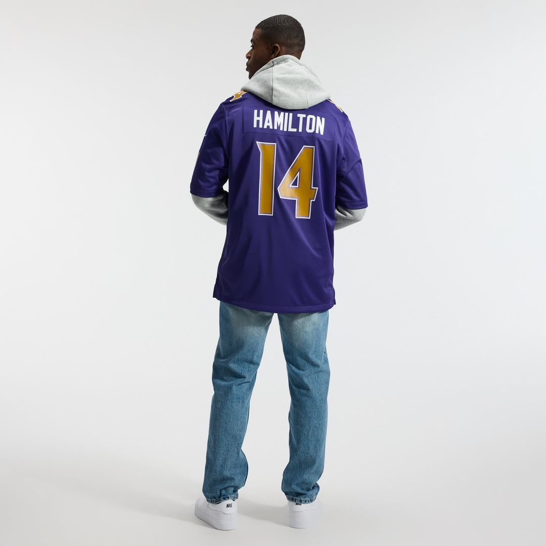 Baltimore Ravens Kyle Hamilton Nike Black Alternate Game Jersey