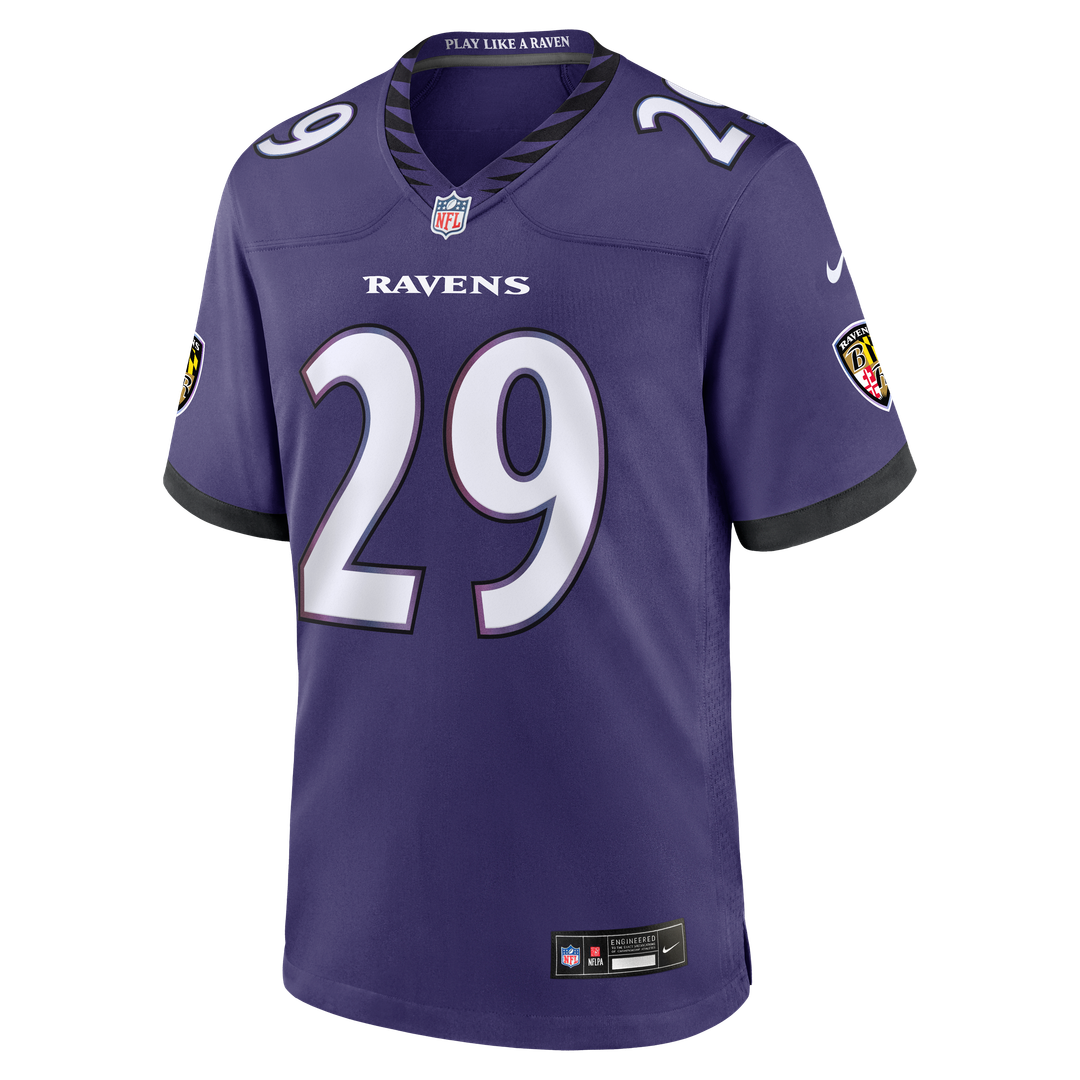 Baltimore Ravens Chandler Rivers Nike Purple Team Game Jersey