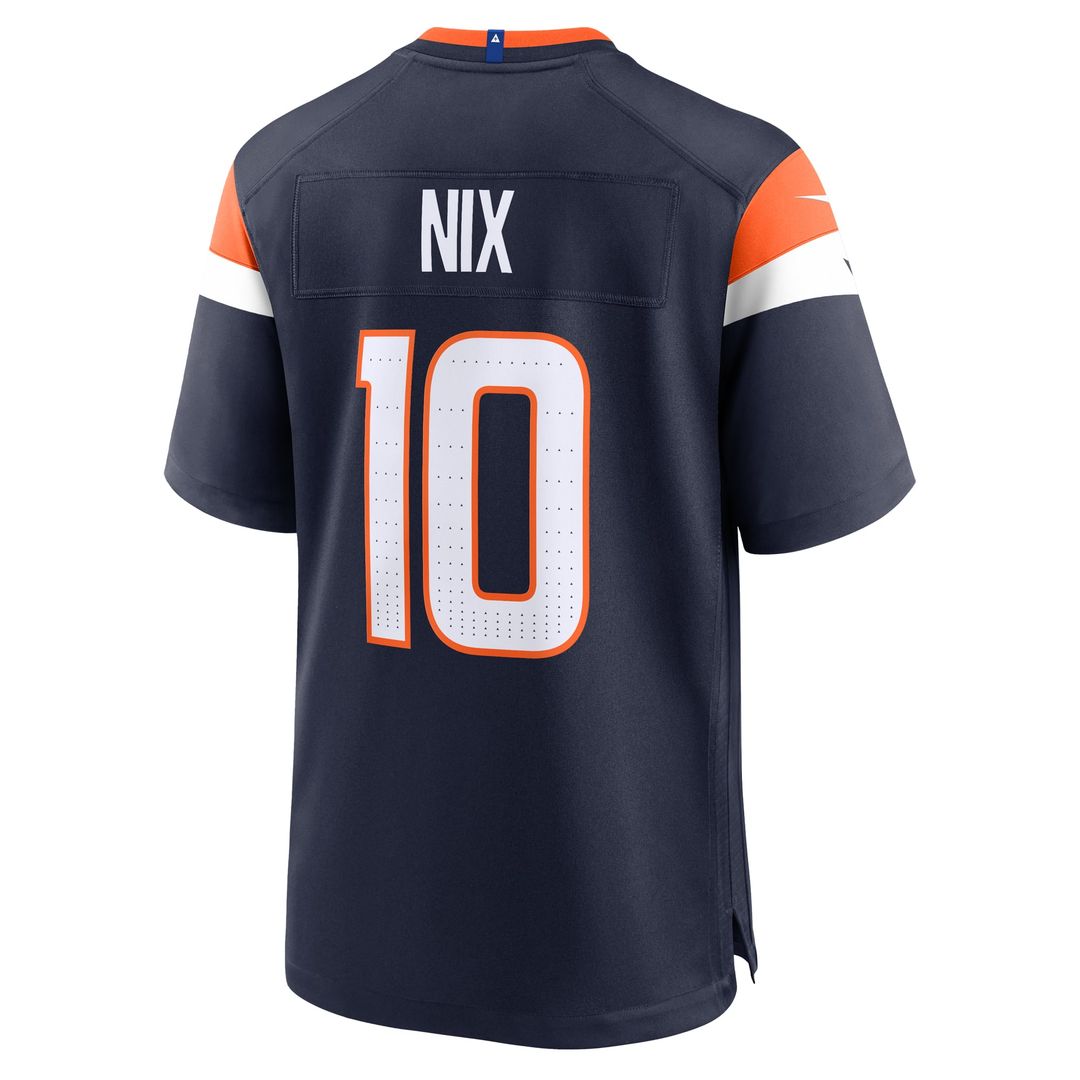 Denver Broncos Bo Nix Nike Orange Player Game Jersey
