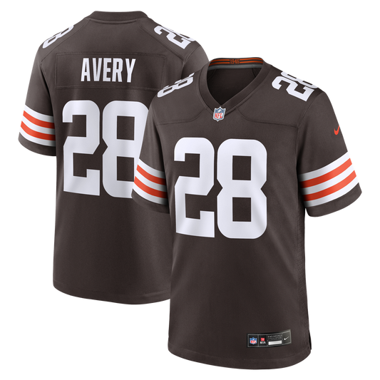 Cleveland Browns Tre Avery Nike Brown Team Game Jersey
