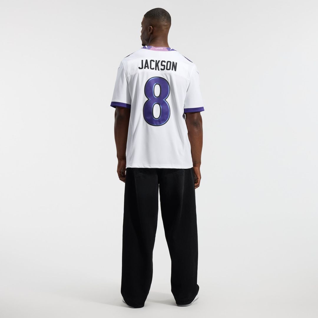 Baltimore Ravens Lamar Jackson Nike White Vapor F.U.S.E. Stitched Limited Jersey