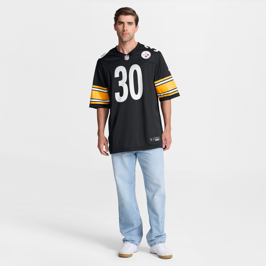 Pittsburgh Steelers Jaylen Warren Nike Black Game Player Jersey