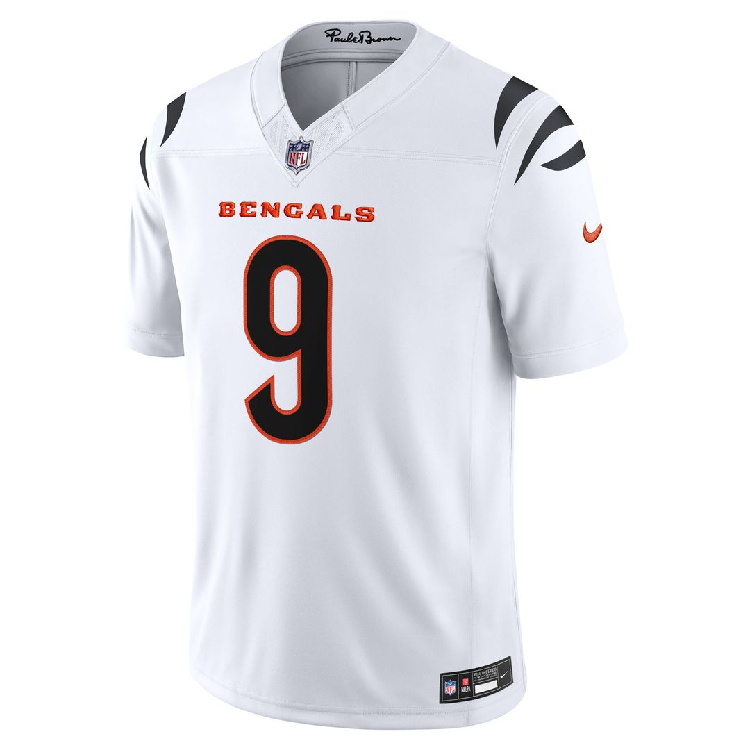 Cincinnati Bengals Joe Burrow Nike White Vapor F.U.S.E. Stitched Limited Jersey