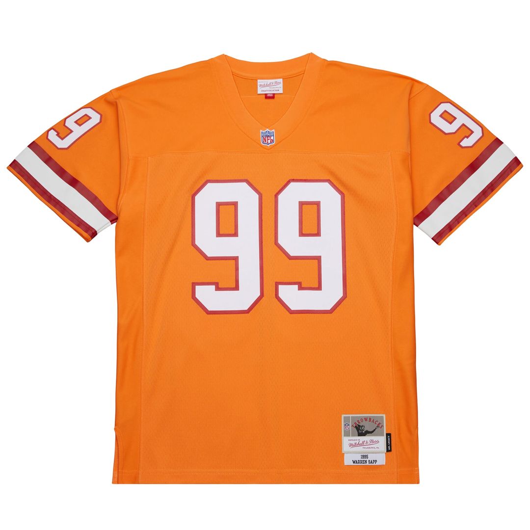Tampa Bay Buccaneers Warren Sapp Mitchell & Ness Orange 1995 Legacy Replica Jersey