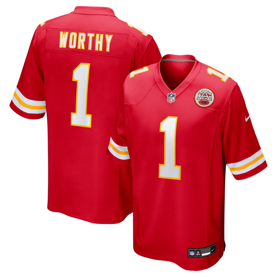 Kansas City Chiefs Xavier Worthy Nike Red Player Game Jersey