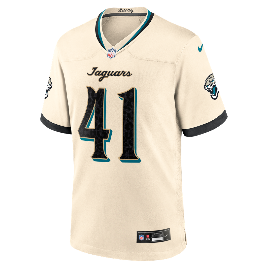 Jacksonville Jaguars Josh Hines-Allen Nike Natural 2026 Rivalries Collection Game Jersey