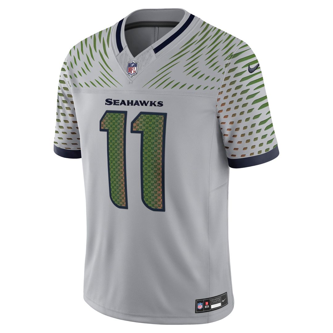 Seattle Seahawks Jaxon Smith-Njigba Nike Gray Rivalries Collection Stitched Limited Jersey