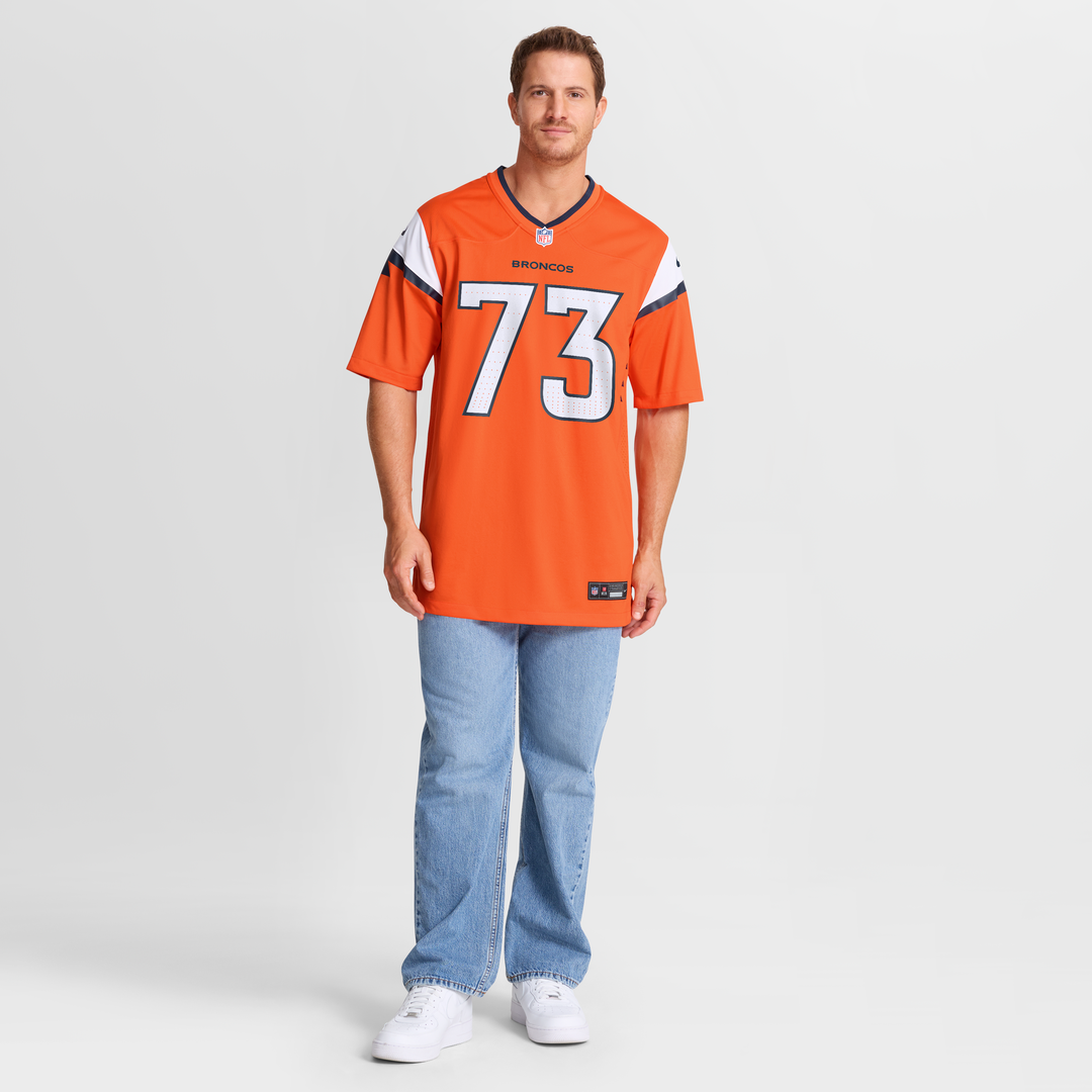 Denver Broncos Frank Crum Nike Orange Team Game Jersey