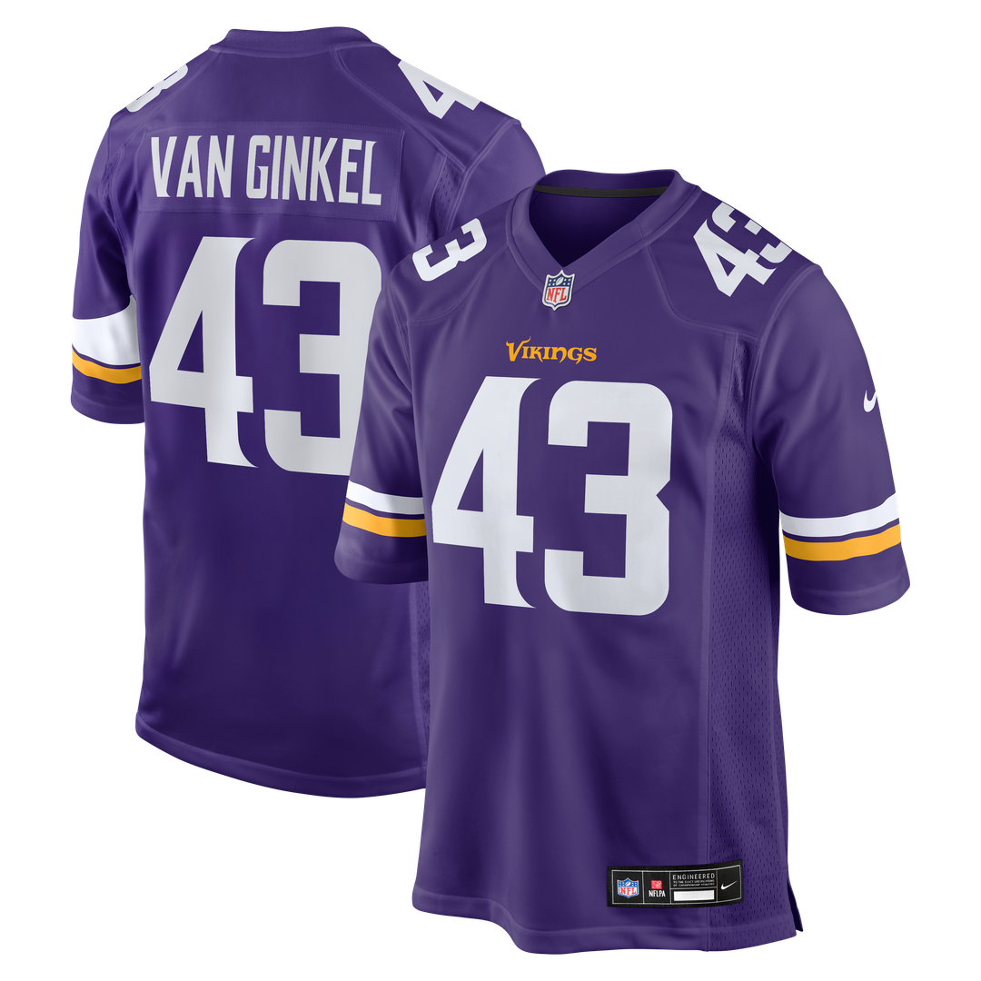 Minnesota Vikings Andrew Van Ginkel Nike White Alternate Game Jersey