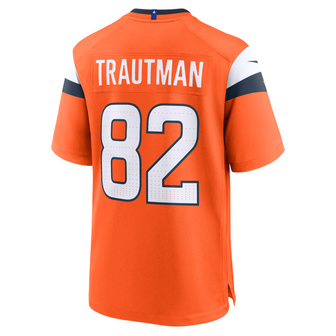 Denver Broncos Adam Trautman Nike Orange Team Game Jersey