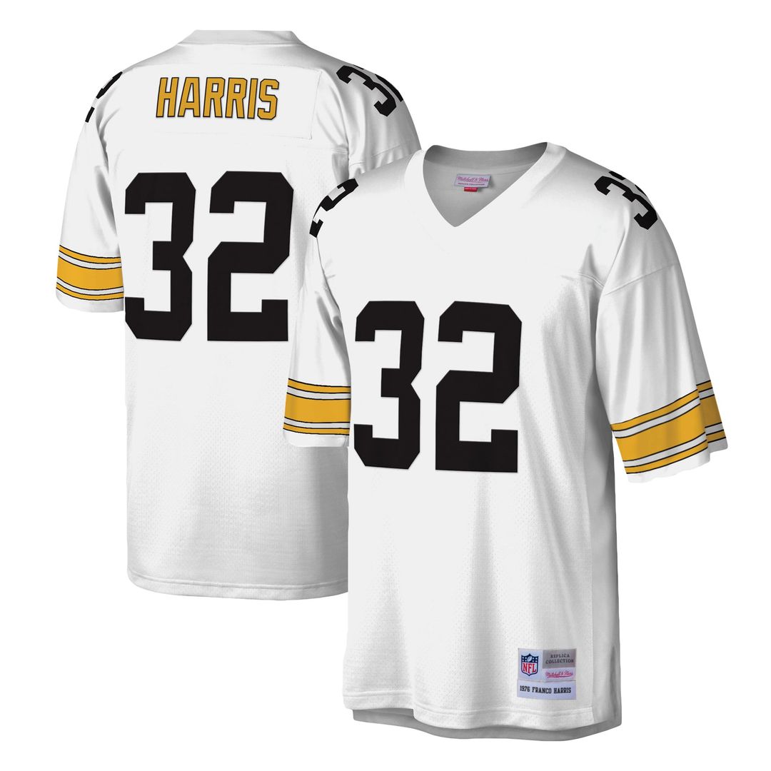 Pittsburgh Steelers Franco Harris Mitchell & Ness Black Legacy Replica Jersey