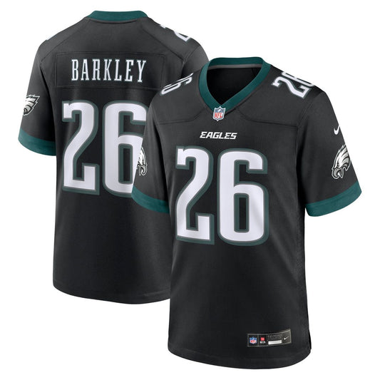 Philadelphia Eagles Saquon Barkley Nike Black Alternate Game Jersey