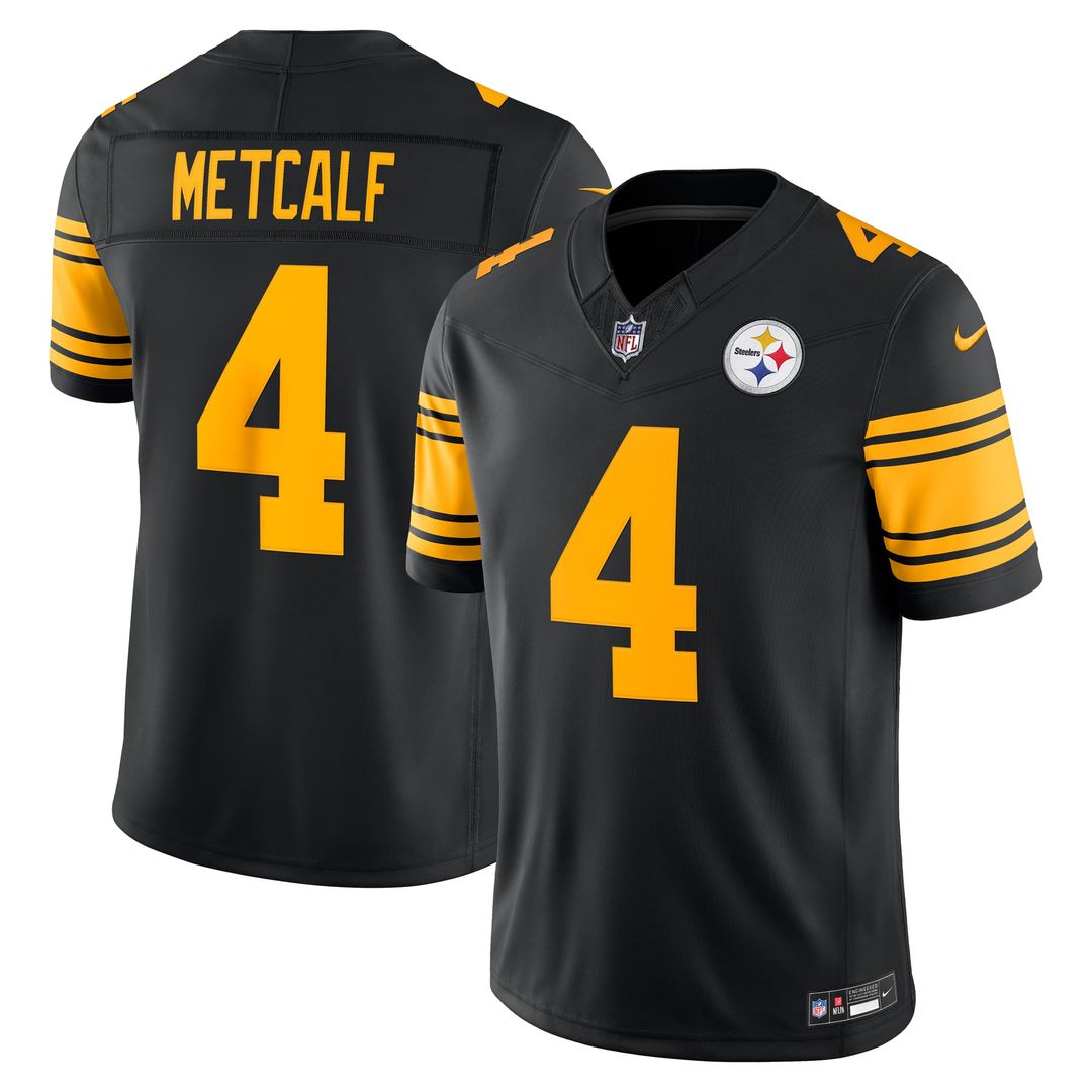 Pittsburgh Steelers DK Metcalf Nike Black Alternate Vapor F.U.S.E. Stitched Limited Jersey