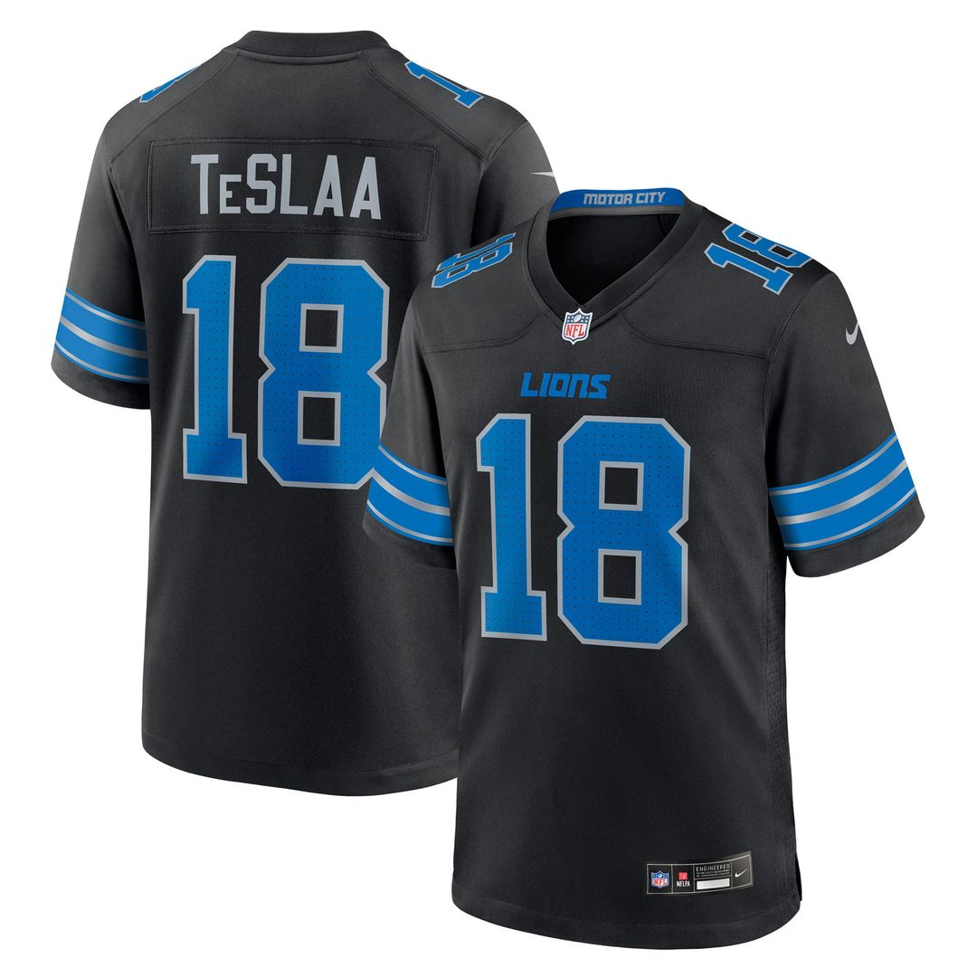 Detroit Lions Isaac TeSlaa Nike Blue Game Player Jersey