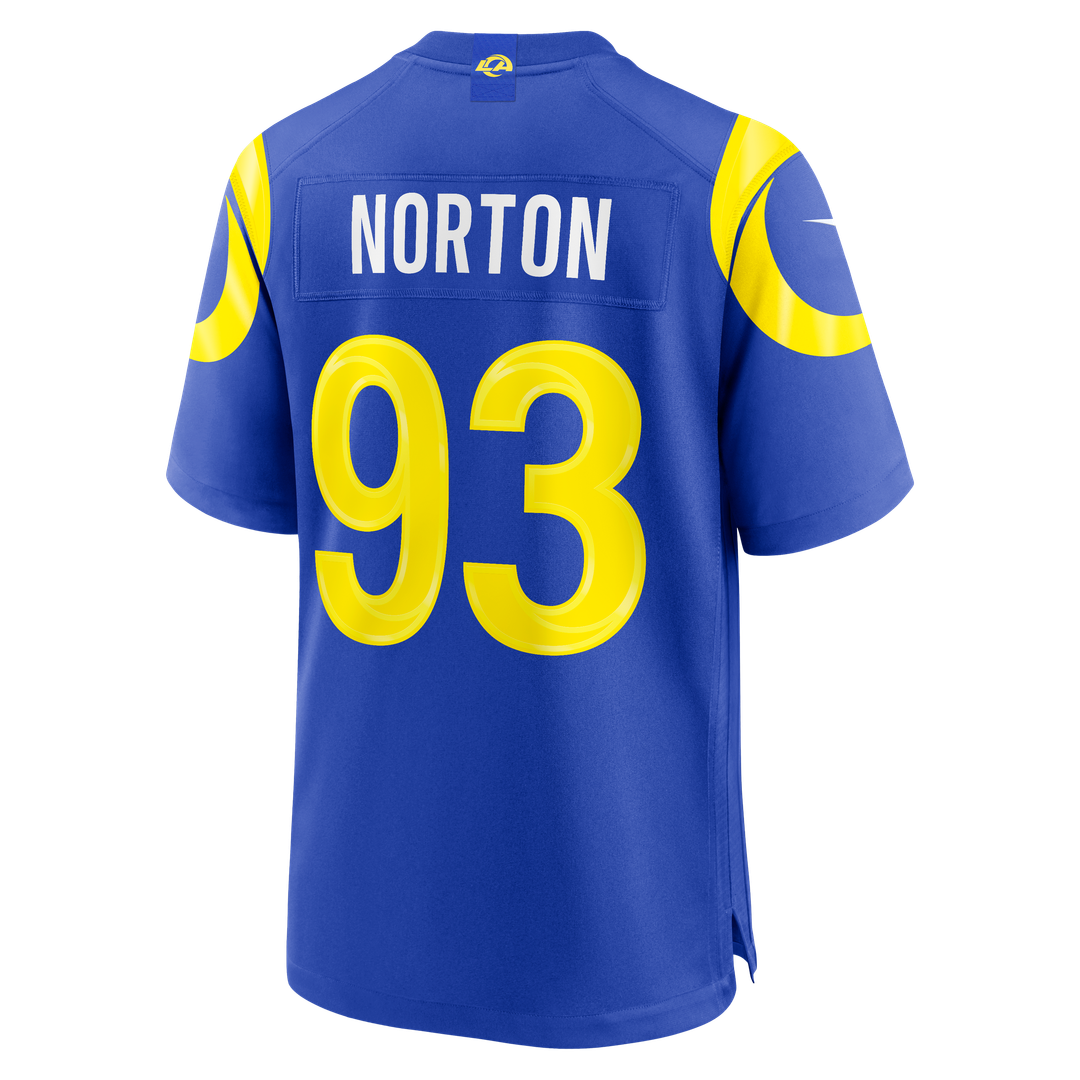 Los Angeles Rams Bill Norton Nike Royal Team Game Jersey