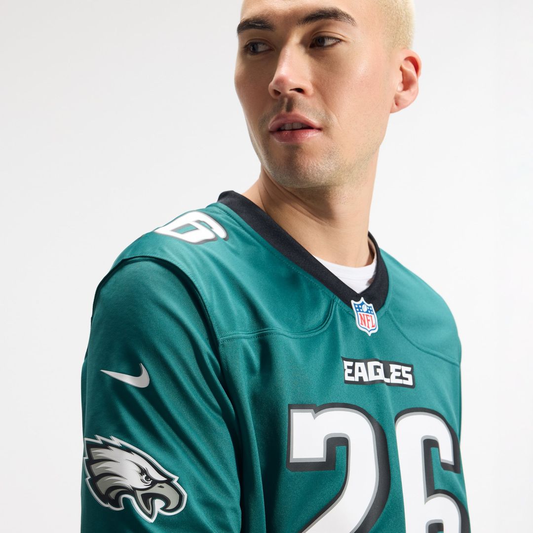 Philadelphia Eagles Saquon Barkley Nike White Game Jersey