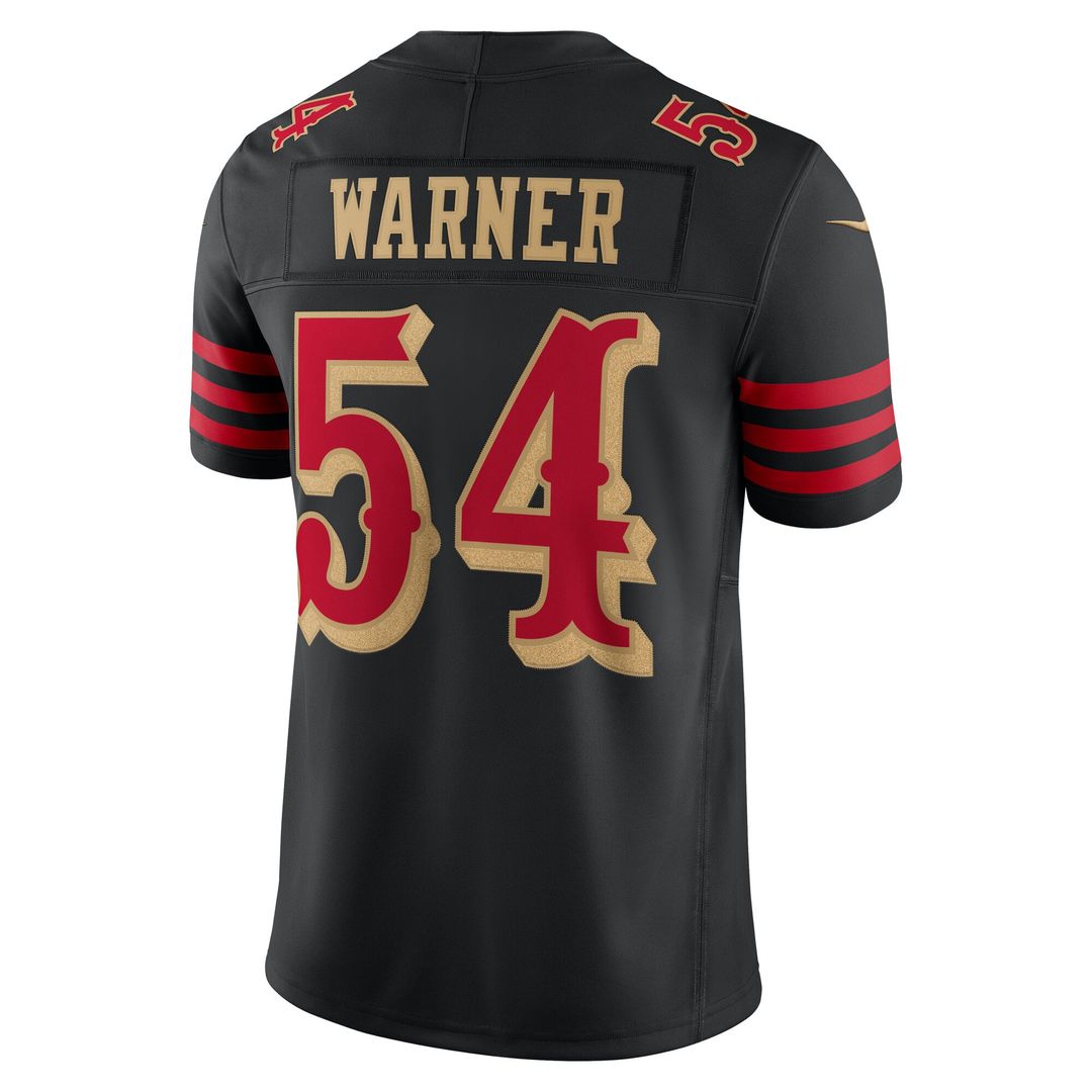 San Francisco 49ers Fred Warner Nike Black Rivalries Collection Stitched Limited Jersey