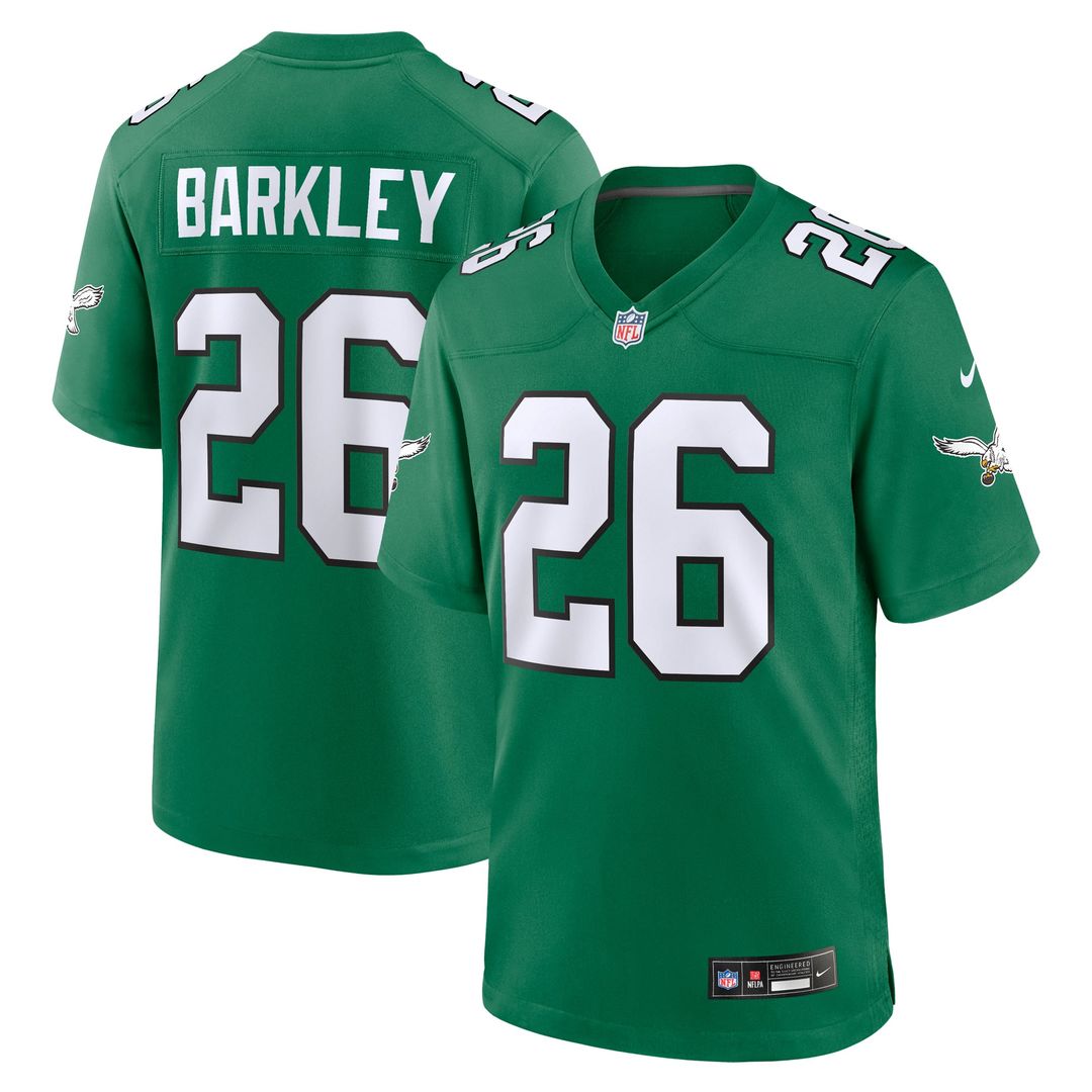Philadelphia Eagles Saquon Barkley Nike White Game Jersey
