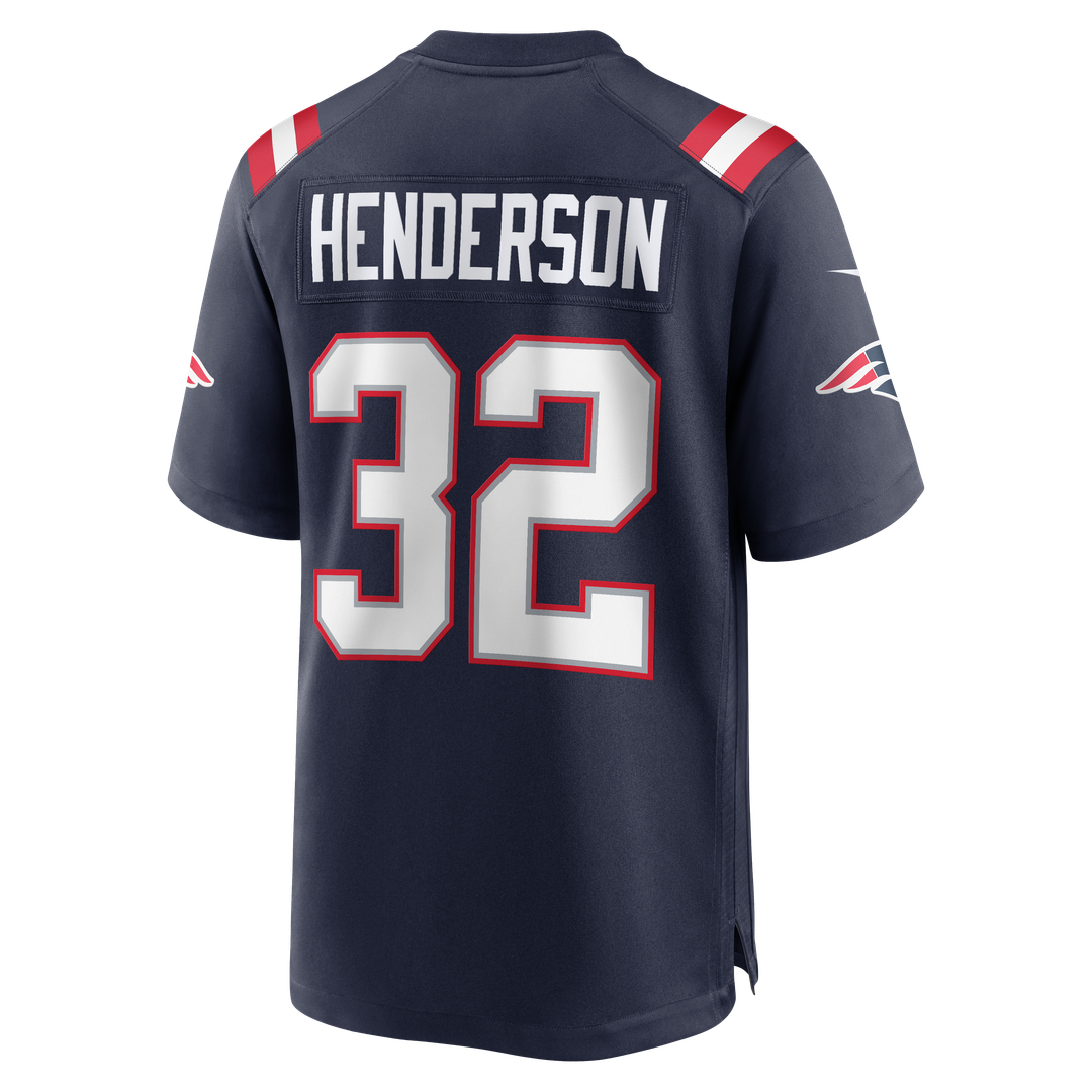 New England Patriots TreVeyon Henderson Nike Red Alternate Game Player Jersey