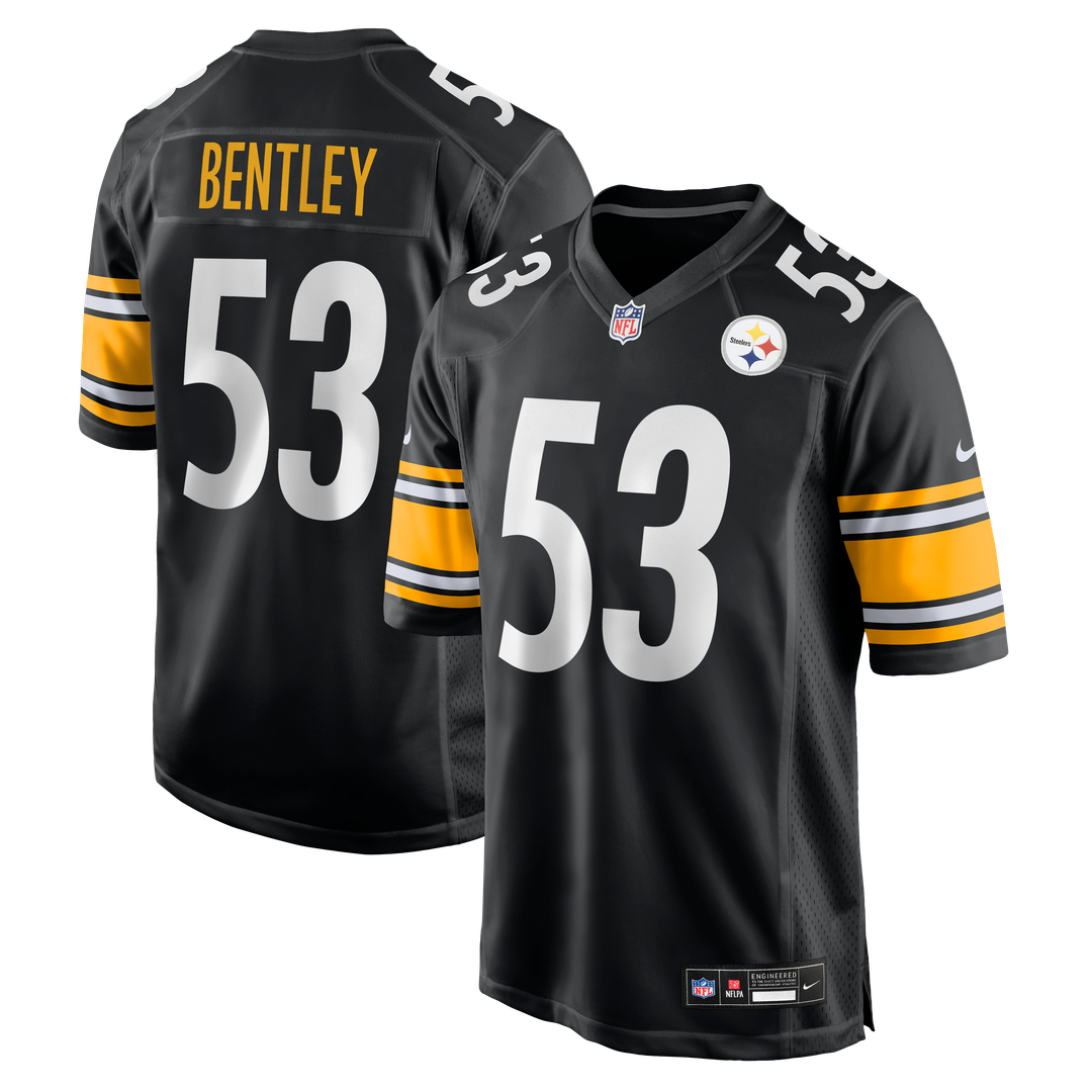 Pittsburgh Steelers JaWhaun Bentley Nike Black Team Game Jersey