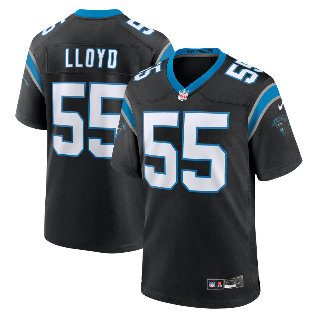 Carolina Panthers Devin Lloyd Nike Black Team Game Jersey