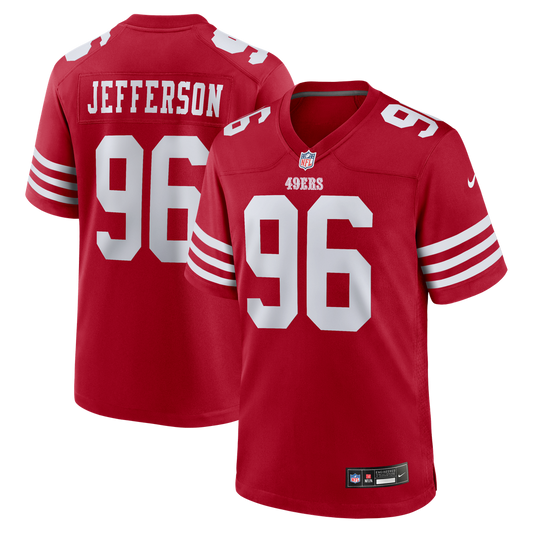 San Francisco 49ers Jordan Jefferson Nike Scarlet Team Game Jersey