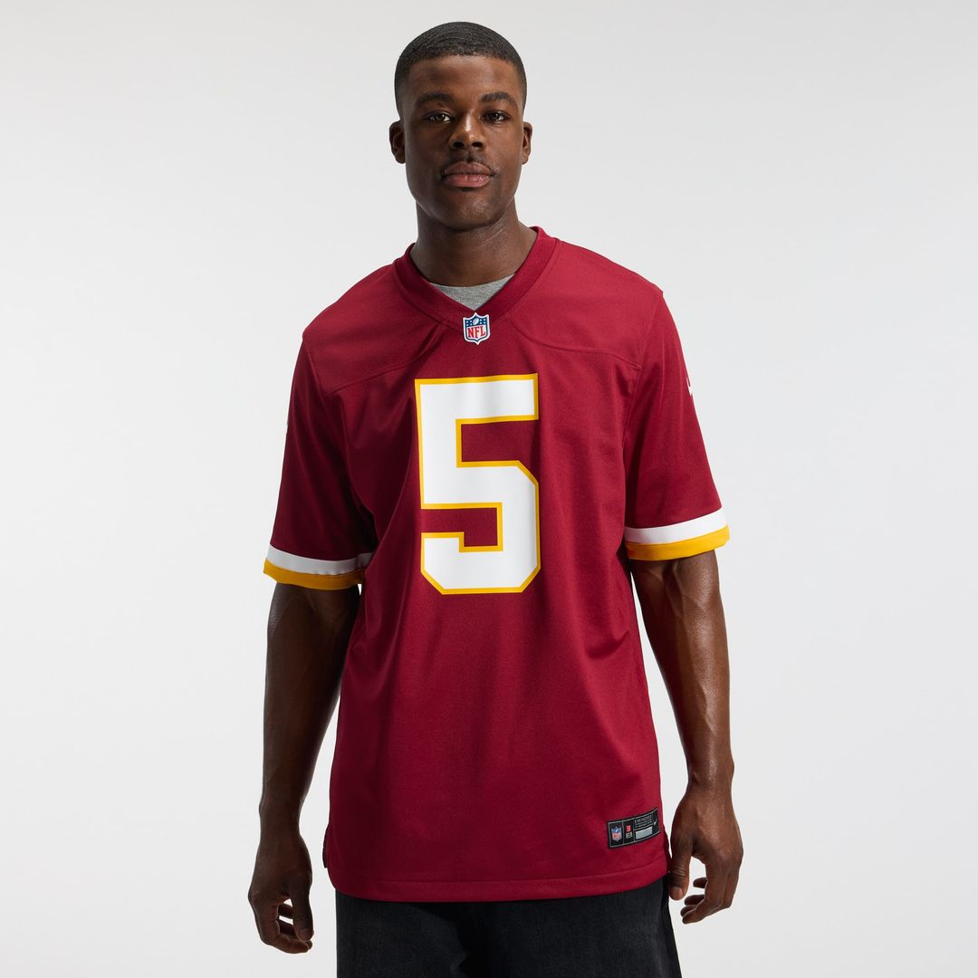 Hail Raiser Washington Commanders Jayden Daniels Nike Black Alternate Game Jersey