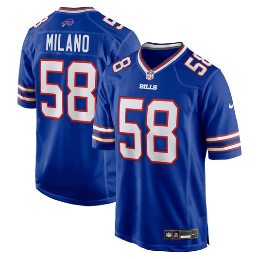 Buffalo Bills Matt Milano Nike Royal Game Player Jersey
