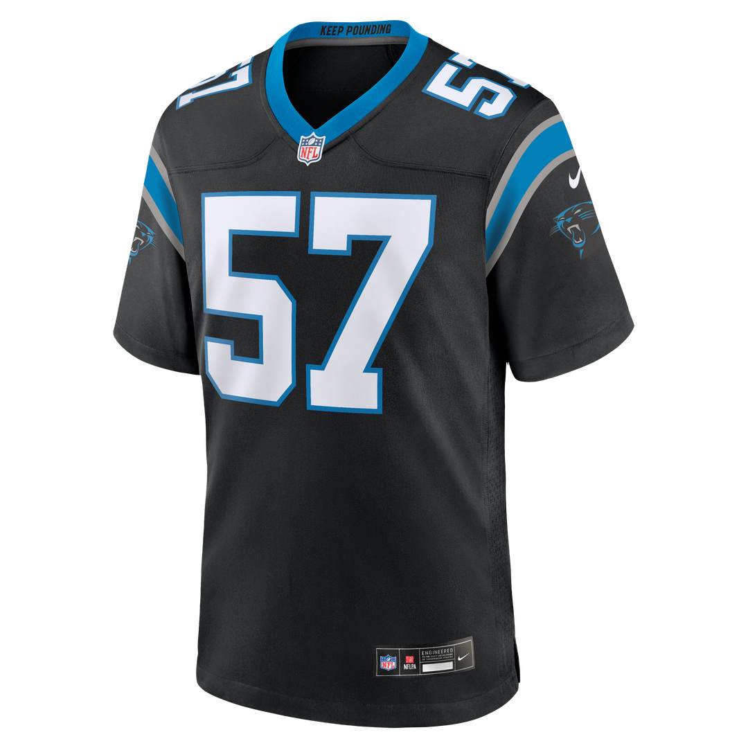 Carolina Panthers Monroe Freeling Nike Black Team Game Jersey