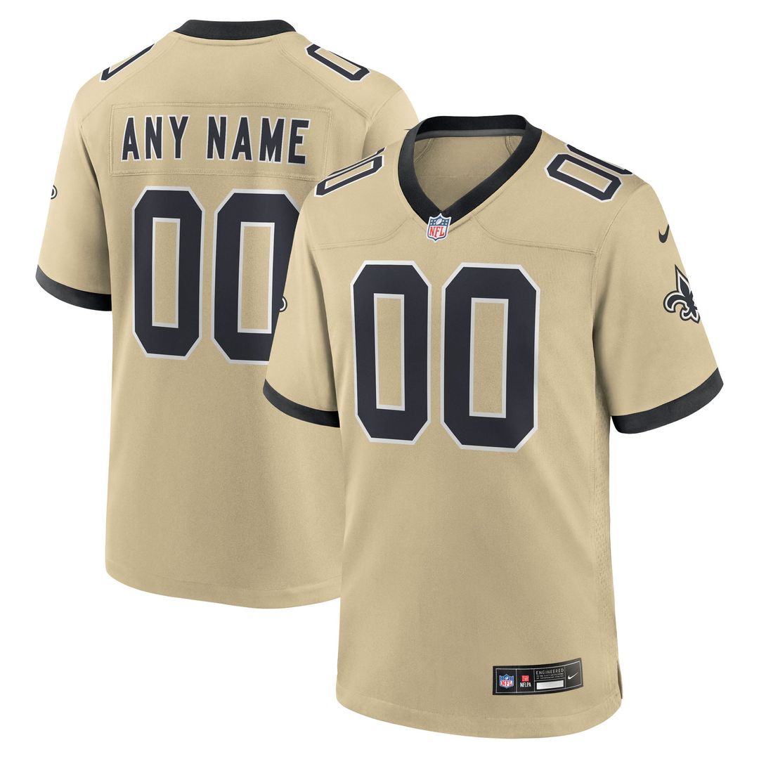 New Orleans Saints Nike White Alternate Custom Game Jersey