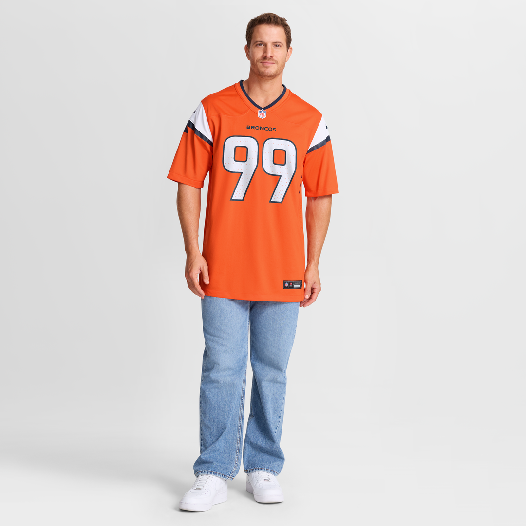 Denver Broncos Zach Allen Nike Orange Team Game Jersey