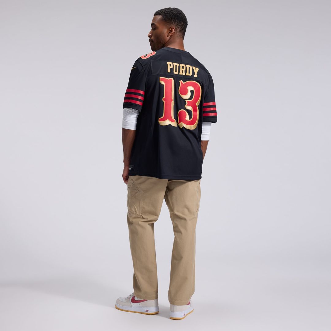 San Francisco 49ers Brock Purdy Nike Black Rivalries Collection Stitched Limited Jersey